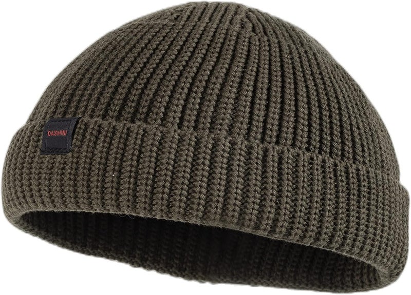DASMINI Fisherman Beanie Hats for Men Women,Knit Trawler Skull Cap,Watch Cap,Spring Fall Winter Warm Short Hats - Image 1